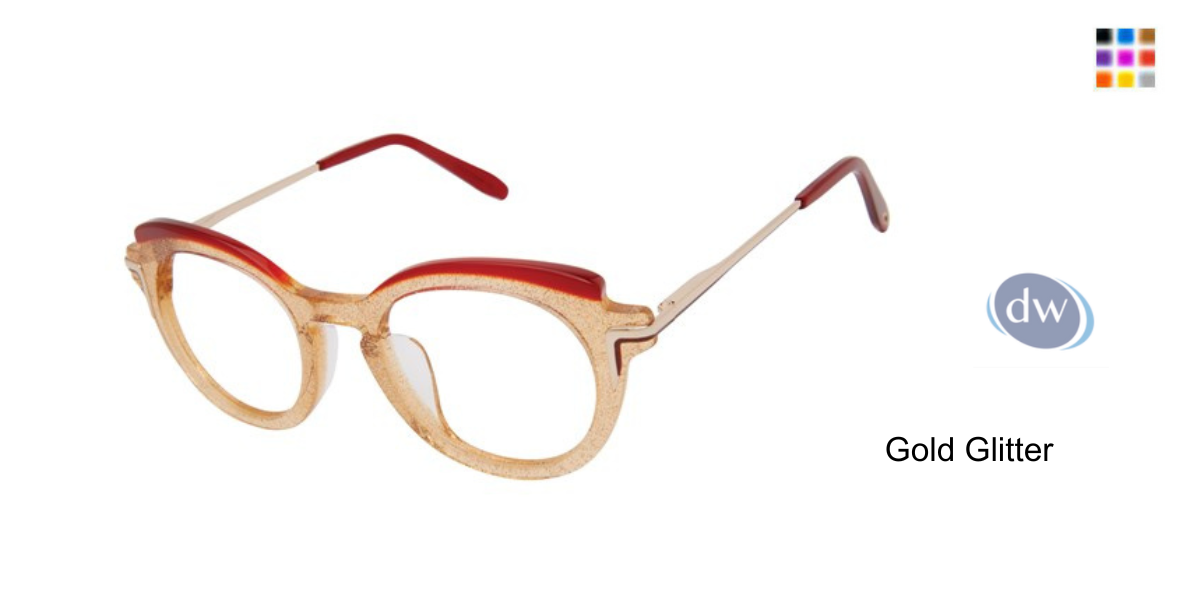 Gold Glitter VICTOR GLEMAUD X TURA VGO006 Eyeglasses