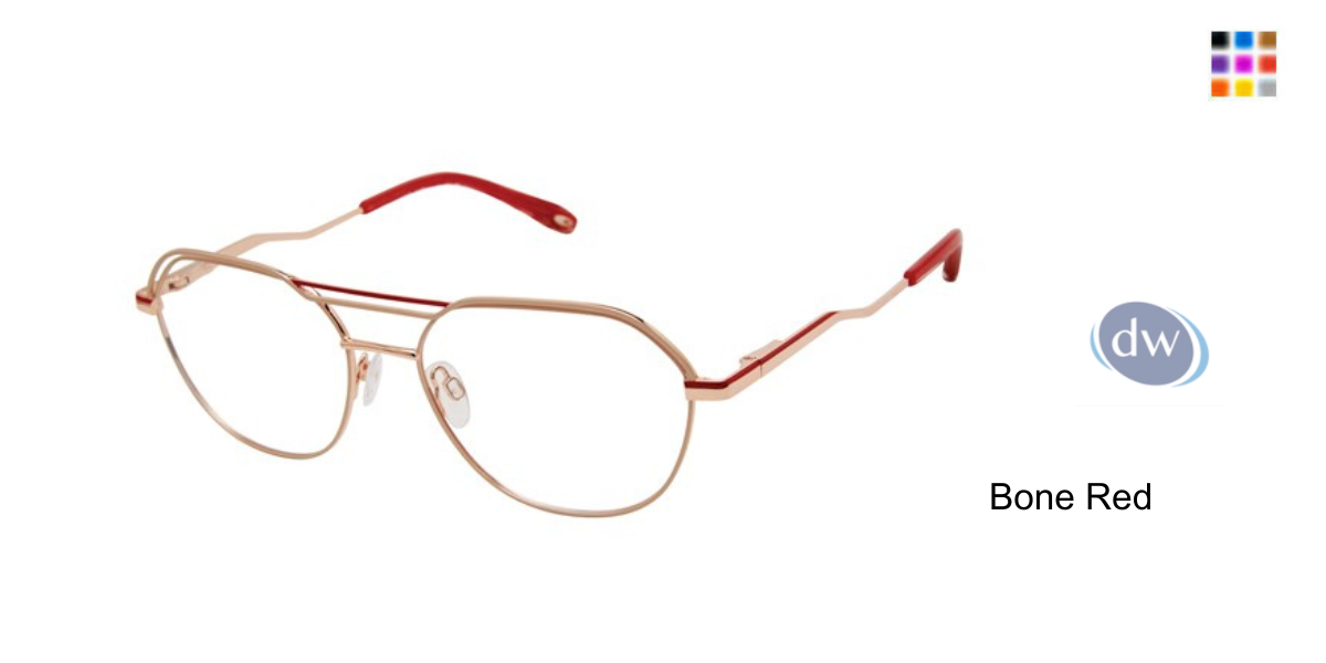 Bone Red VICTOR GLEMAUD X TURA VGO026 Eyeglasses