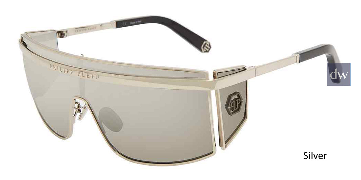 Silver Philipp Plein SPP013M Sunglasses.