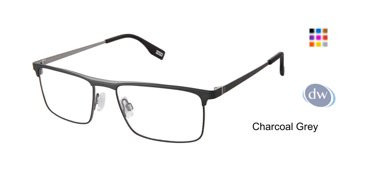 Evatik E-9257 Eyeglasses Charcoal Grey