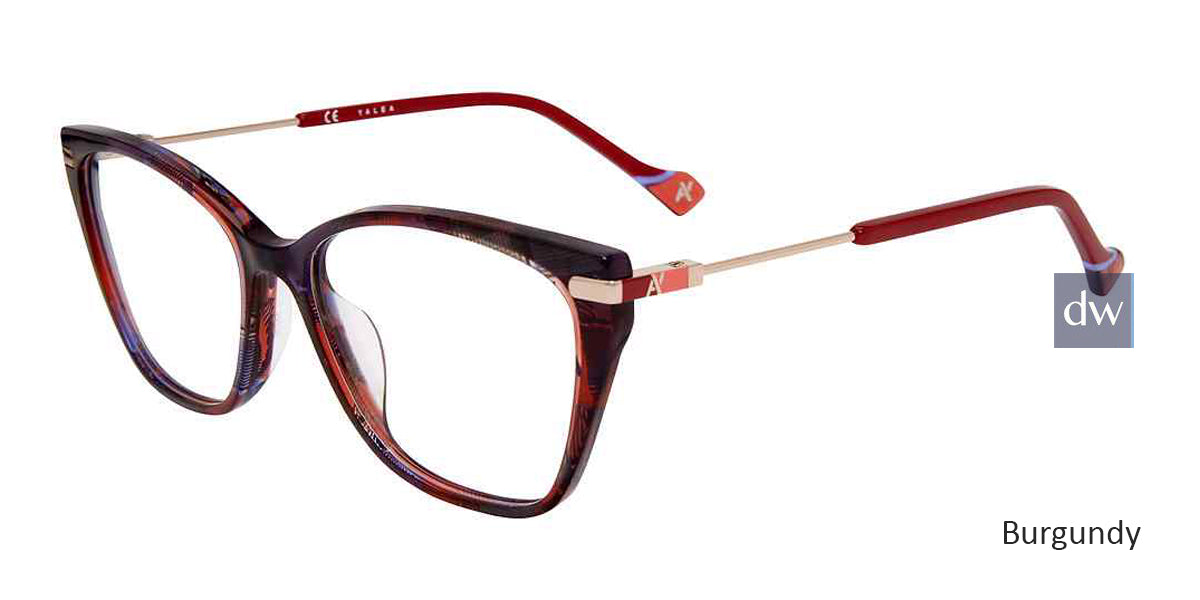 Burgundy Yalea VYA024 Eyeglasses