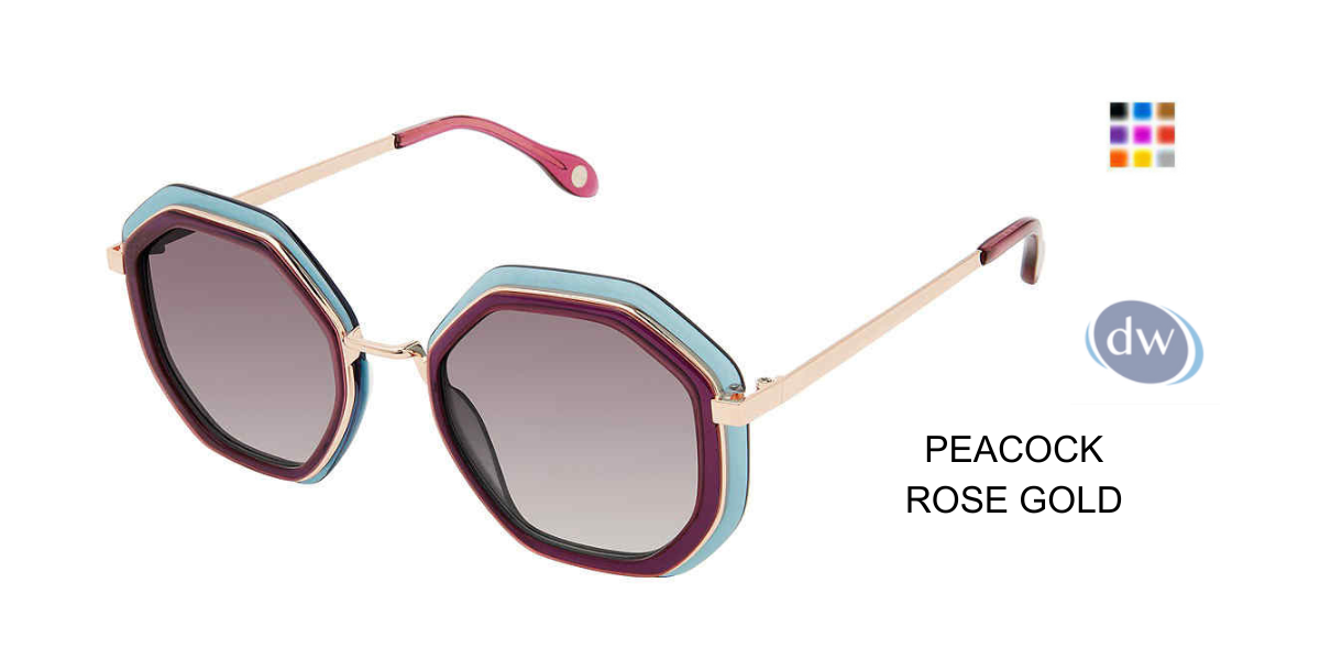 FYSH F-2083 Sunglasses Peacock Rose Gold