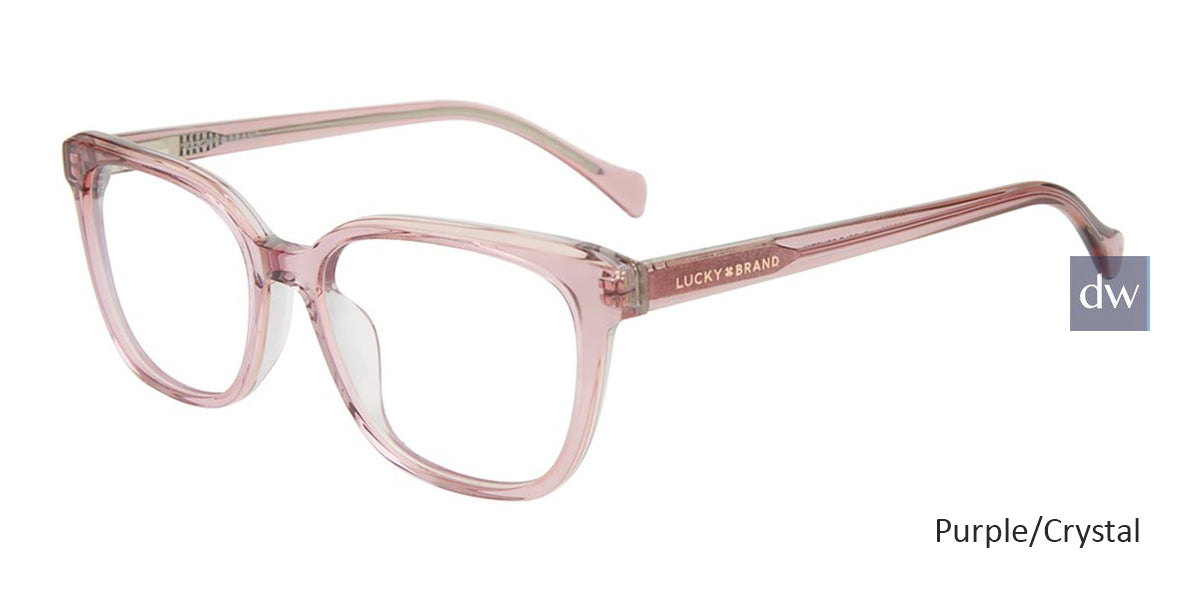 Purple/Crystal Lucky Kid VLBD726 Eyeglasses - Teenager