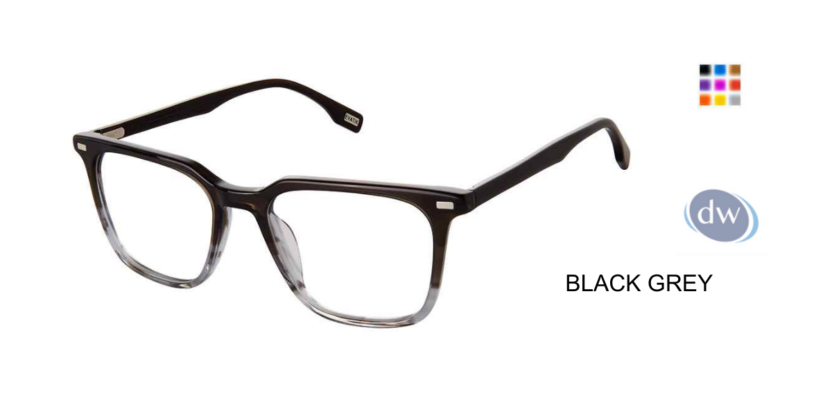 EVATIK E-9237 Eyeglasses BLACK GREY