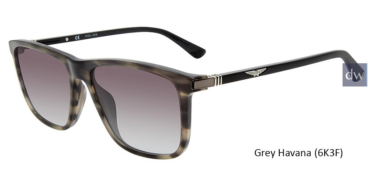 Grey Havana (6K3F) Police SPLE05M Sunglasses.