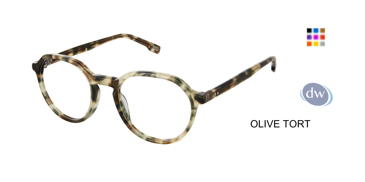 EVATIK E-9247 Eyeglasses OLIVE TORT