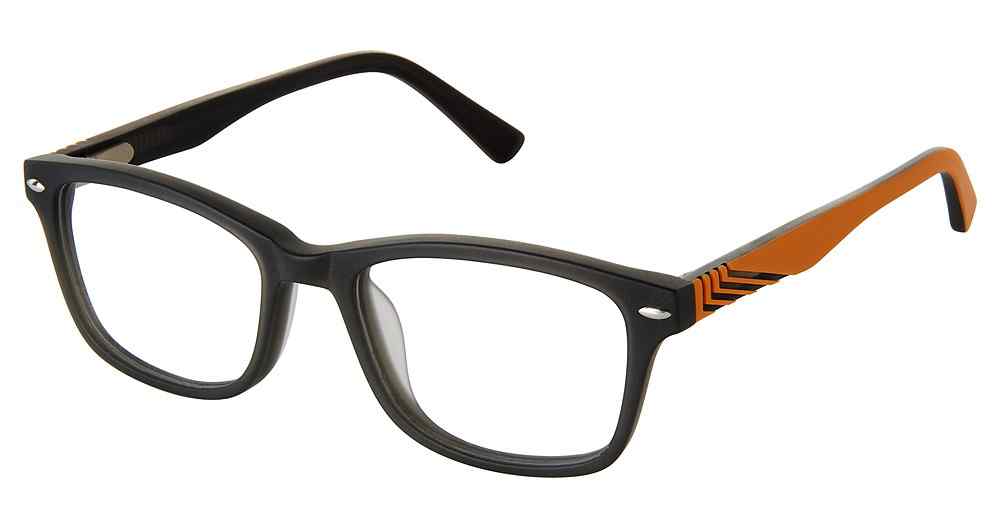 GREY-ORANGE SUPERFLEX-KIDS SFK-264 Eyeglasses