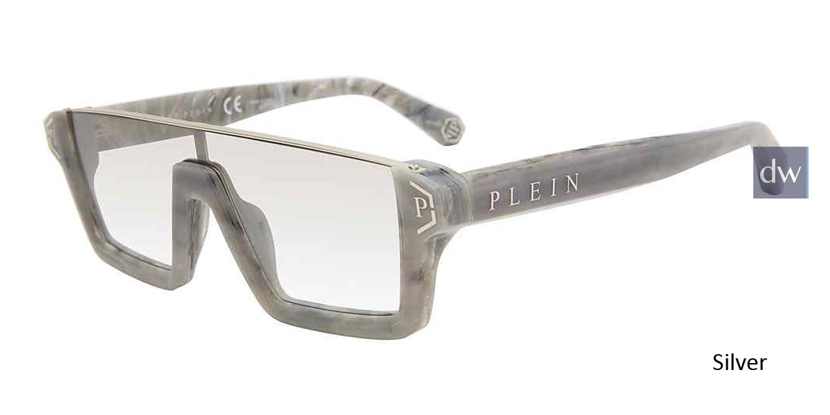 Silver Philipp Plein SPP006M Sunglasses.