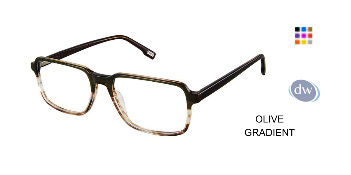EVATIK E-9242 Eyeglasses OLIVE GRADIENT
