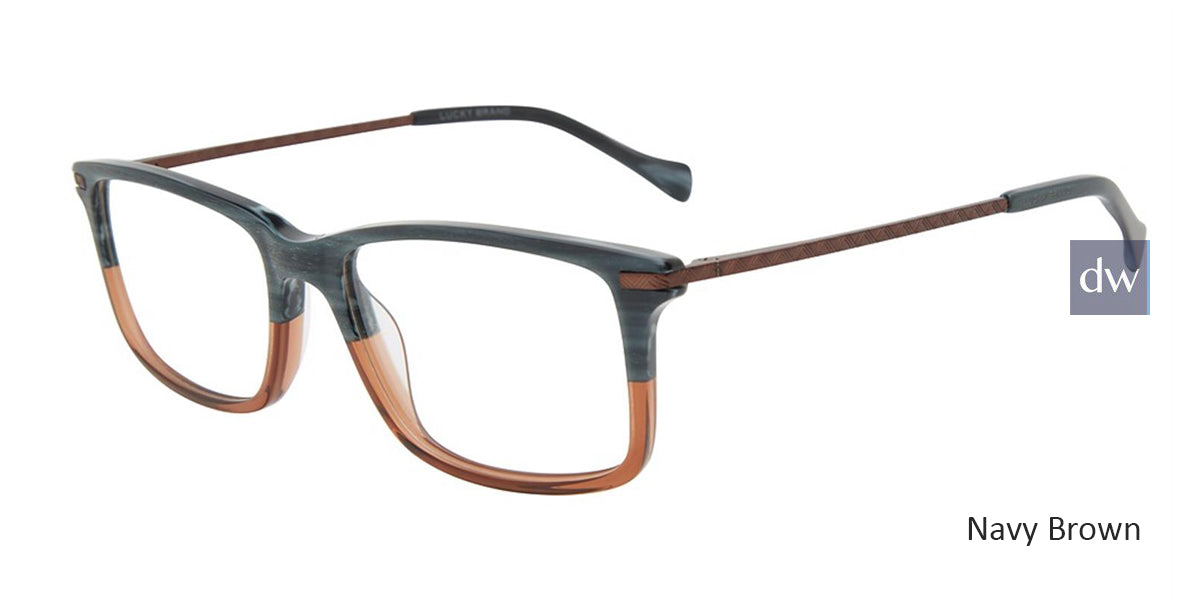 Navy Brown Lucky Brand VLBD423 Eyeglasses