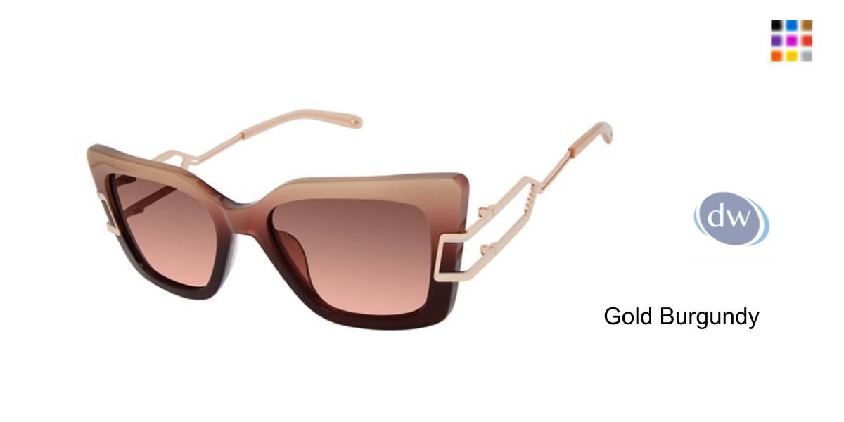 Gold Burgundy VICTOR GLEMAUD X TURA VGS001 Sunglasses