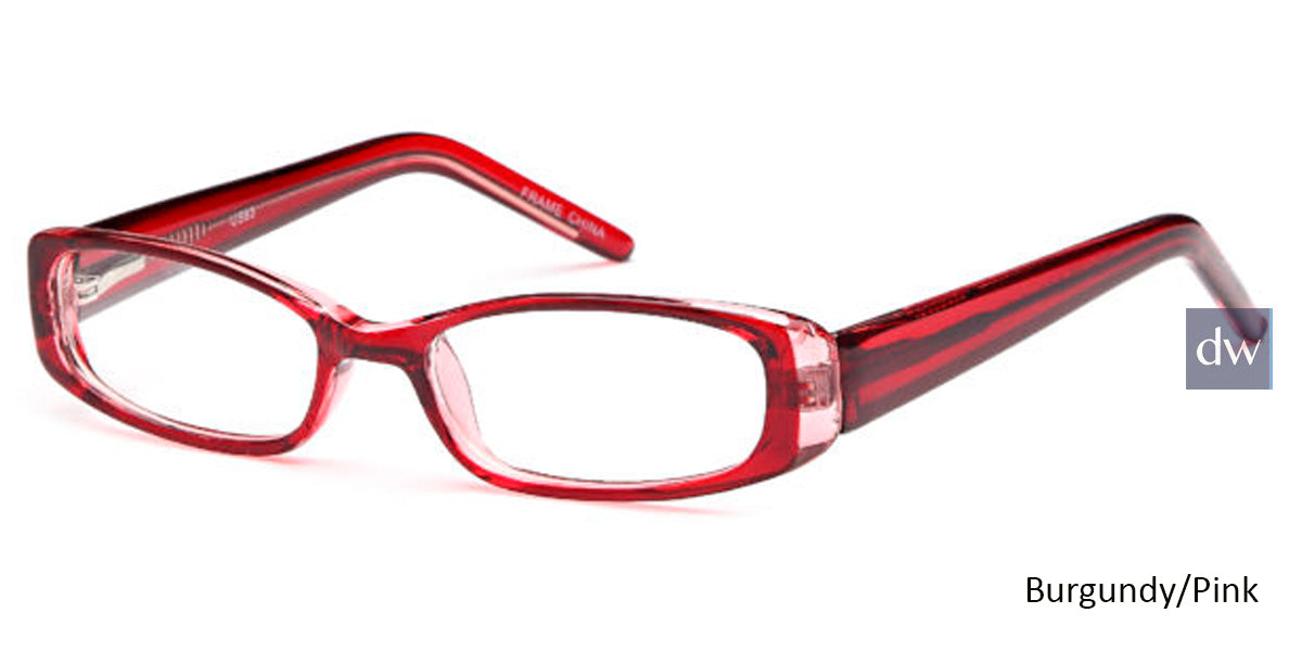 Burgundy/Pink CAPRI US63 Eyeglasses