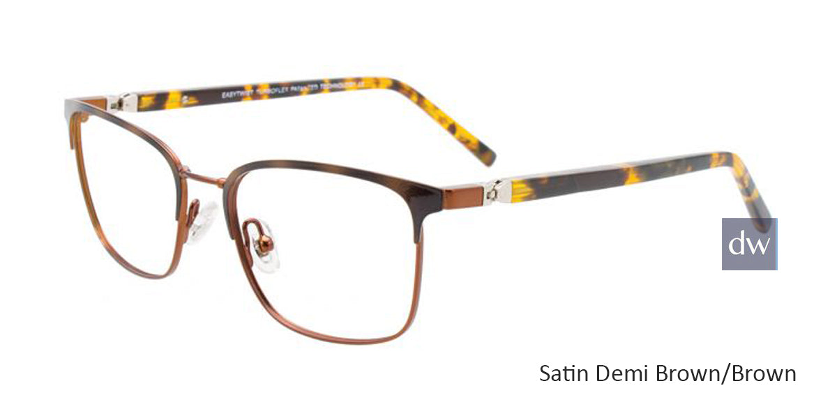 Satin Demi Brown/Brown EasyTwist ET9001 Eyeglasses