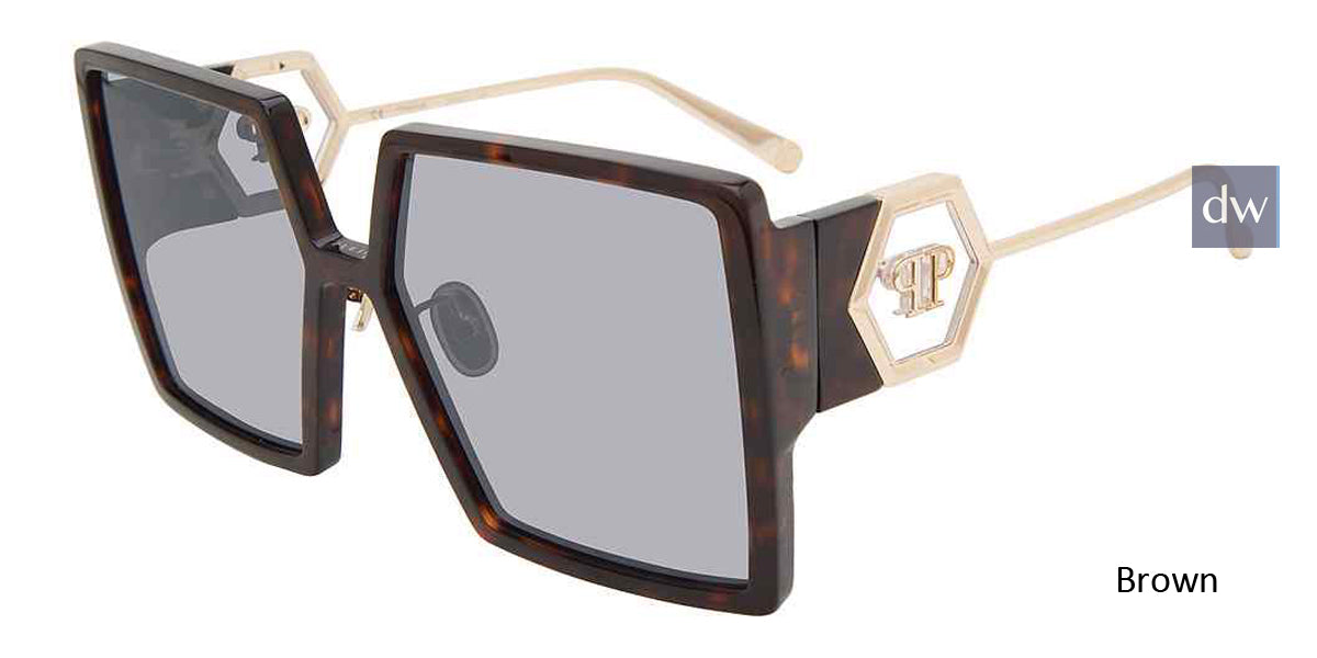 Brown Philipp Plein SPP028M Sunglasses.