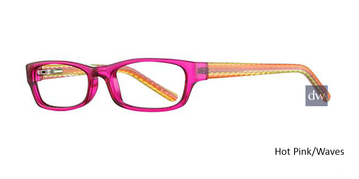 Hot Pink/Waves K12 4094 Eyeglasses - Teenager