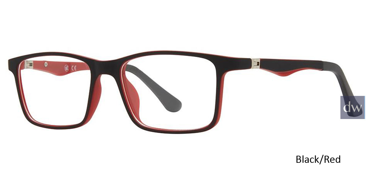 Black/Red Vivid Metro 48 Eyeglasses.