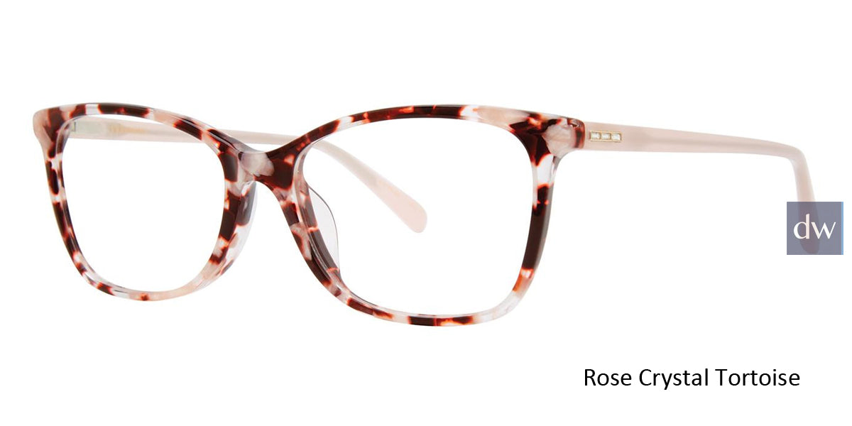 Rose Crystal Tortoise Vera Wang VA55 Eyeglasses.