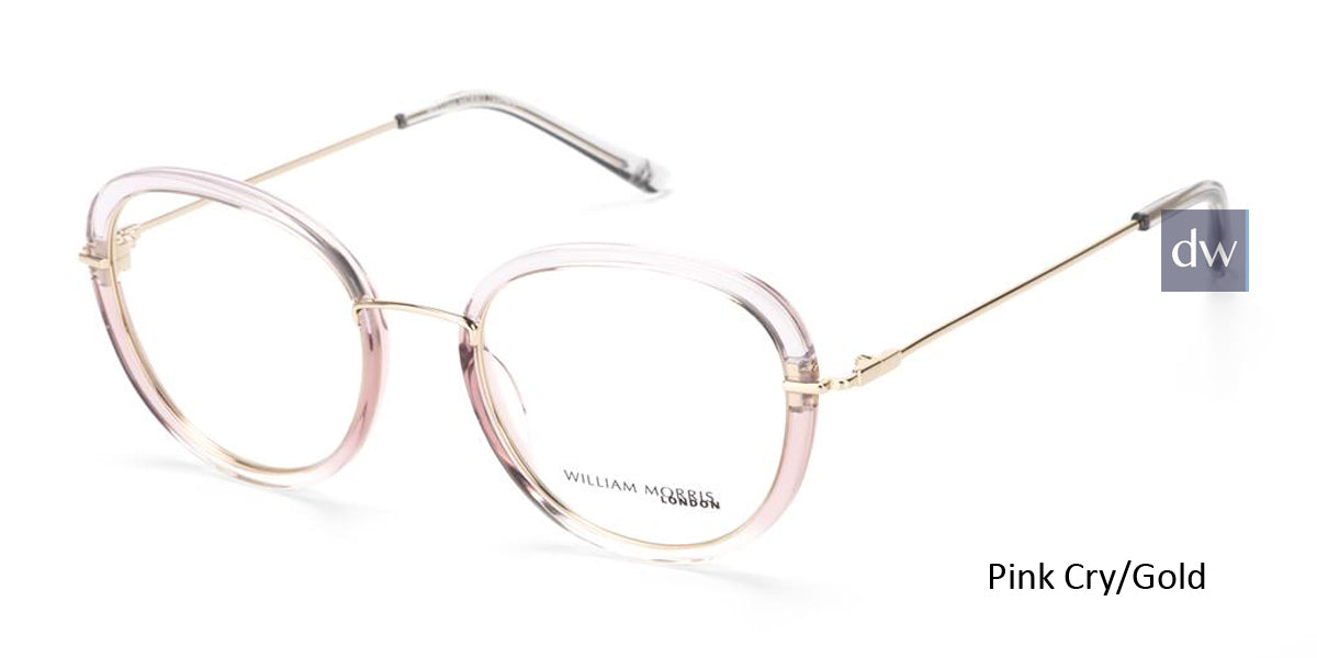Pink Cry/Gold William Morris London WM50165 Eyeglasses.