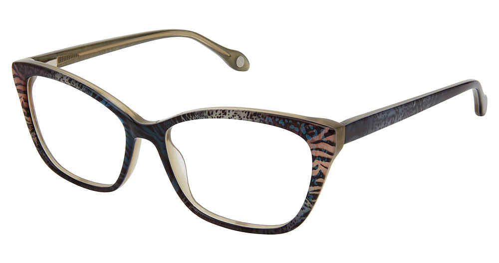 S414-CHAMPAGNE-TEAL Fysh F-3695 Eyeglasses