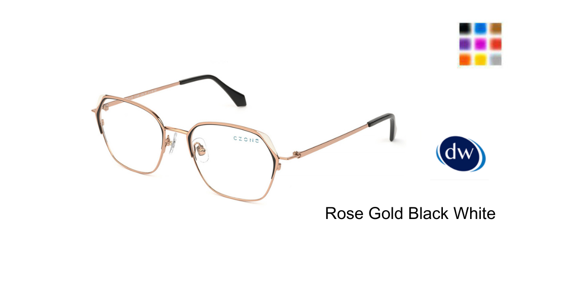 Rose Gold Black White