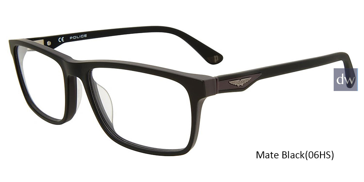 Matt Black (06HS) Police VPLB56 Eyeglasses.