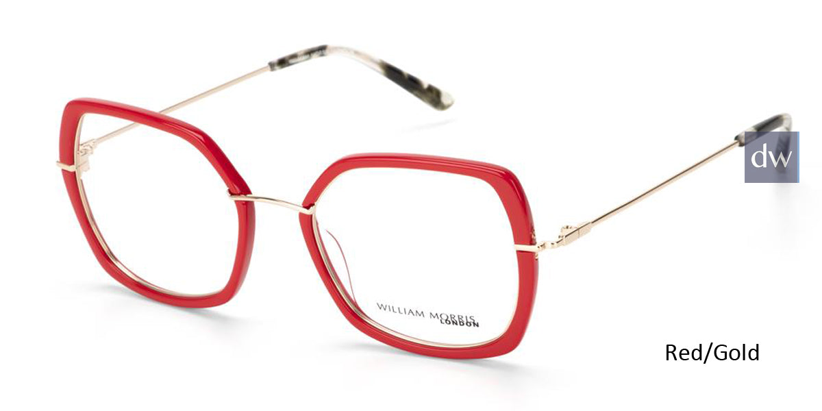 Red/Gold William Morris London WM50163 Eyeglasses.