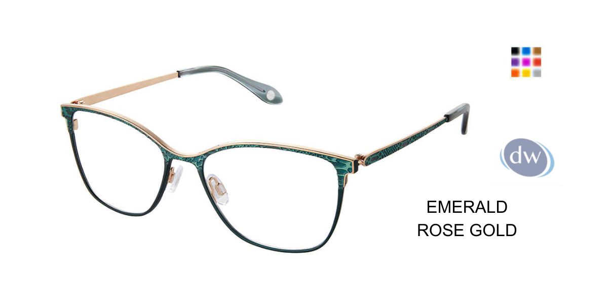 FYSH F-3712 Eyeglasses Emerald Rose Gold