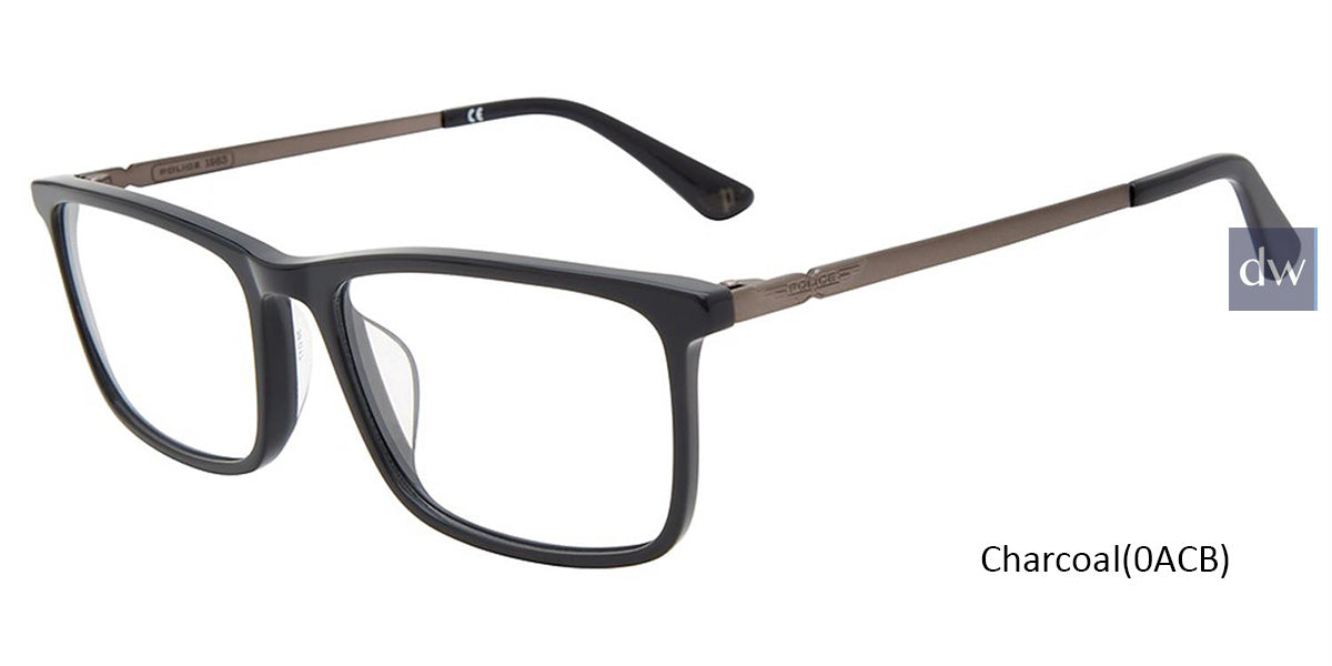 Charcoal (0ACB) Police VPLB75 Eyeglasses.