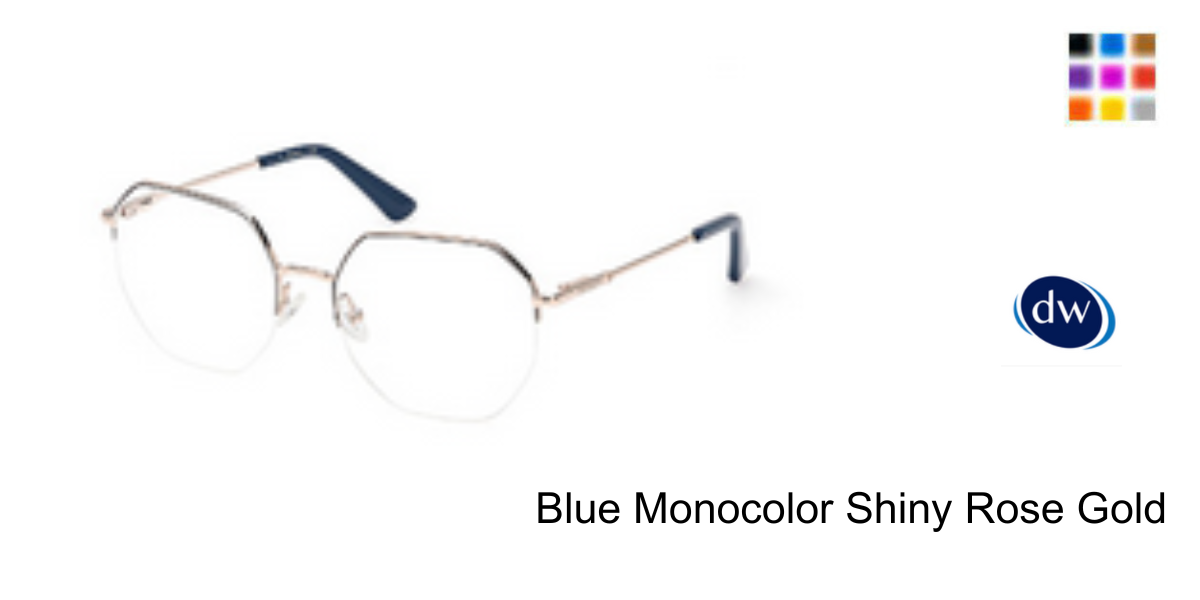Blue Monocolor Shiny Rose Gold