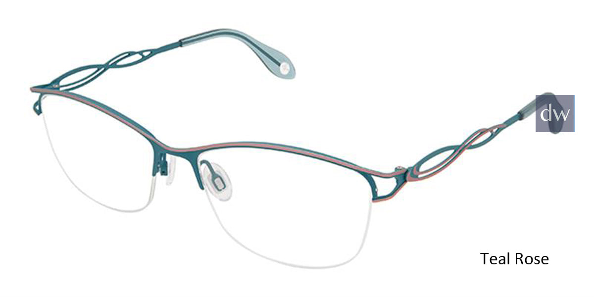 Teal Rose Fysh 3673 Eyeglasses.