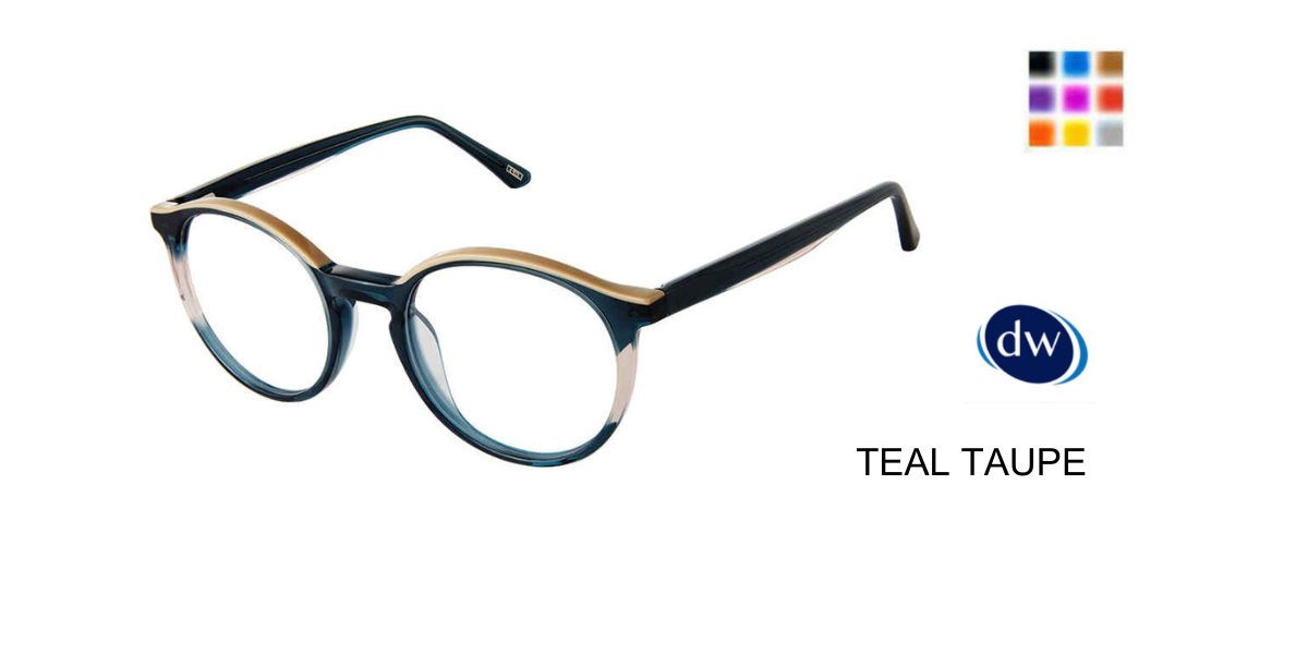 TEAL-TAUPE Kliik K-751 EYEGLASSES