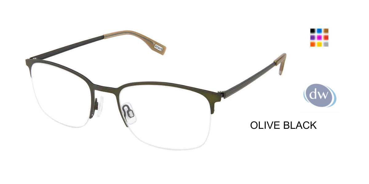 EVATIK E-9234 Eyeglasses OLIVE BLACK