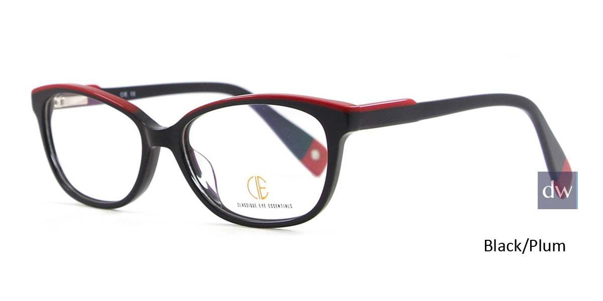 Black/Plum CIE SEC126 Eyeglasses.