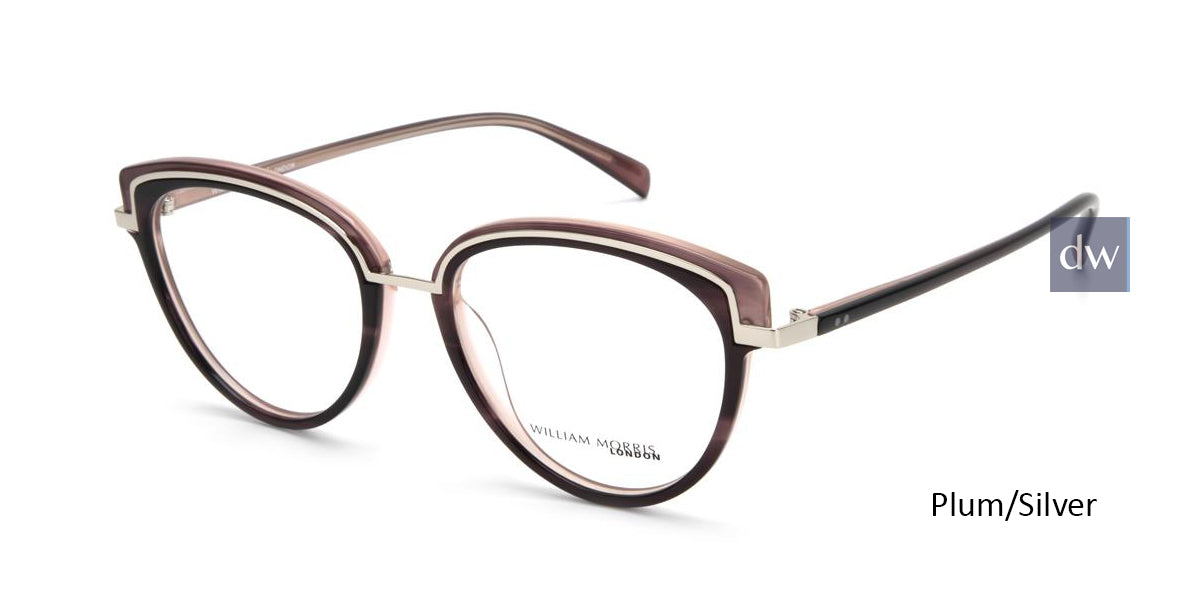 Plum/Silver William Morris London WM50143 Eyeglasses.
