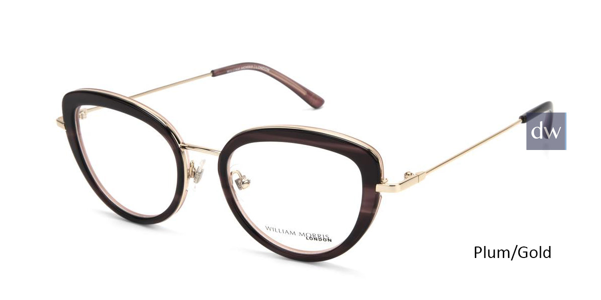Plum/Gold William Morris London WM50150 Eyeglasses.