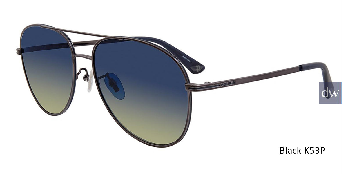 Black (K53P) Police SPL777N Sunglasses.