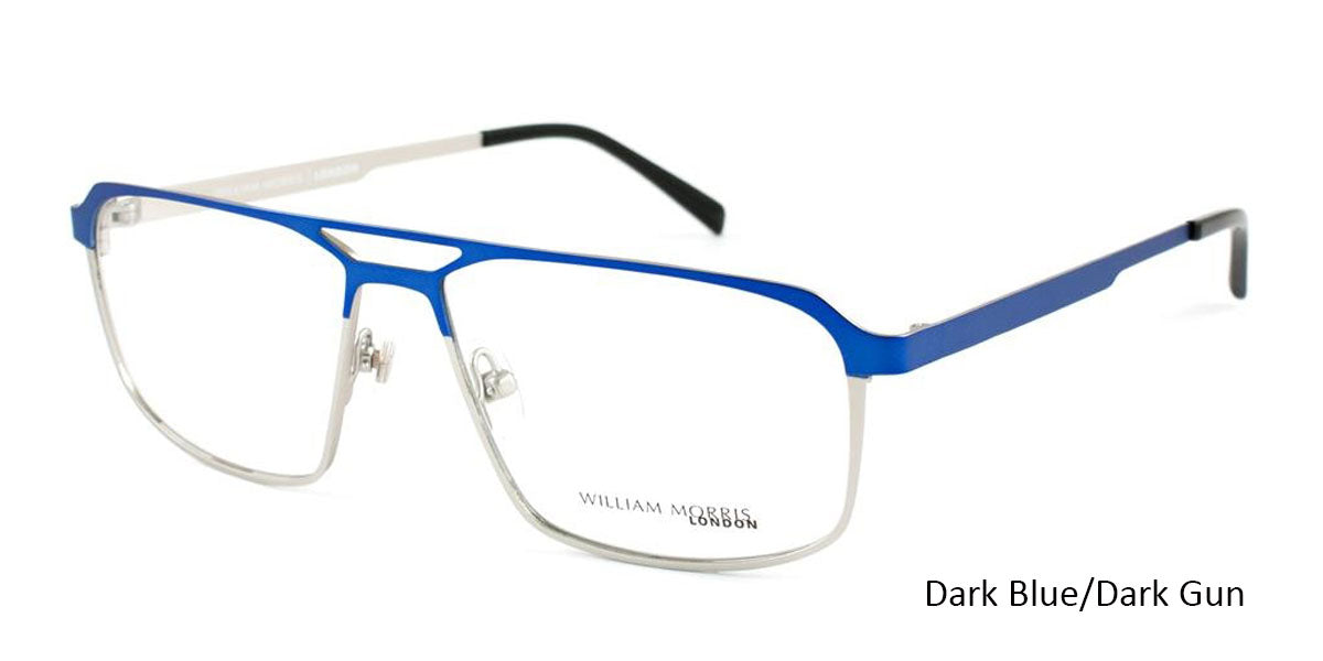 Dark Blue/Dark Gun William Morris London WM6996 Eyeglasses.