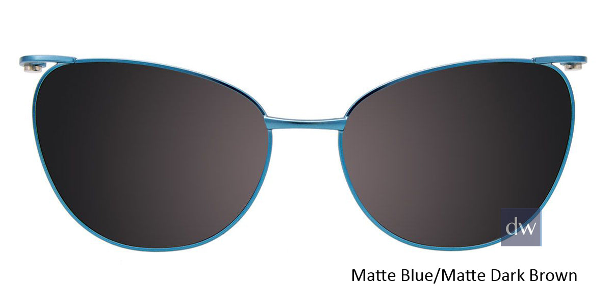 Matte Blue Matte Dark Brown Clip-On