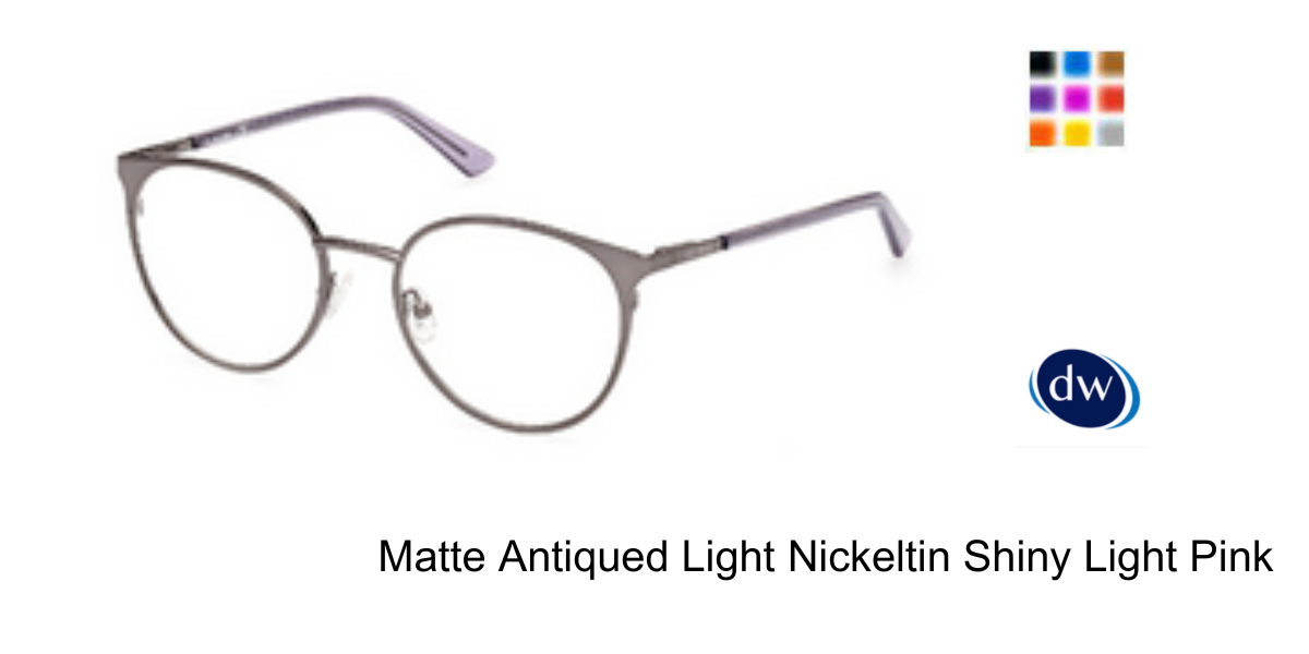 Matte Antiqued Light Nickeltin Shiny Light Pink