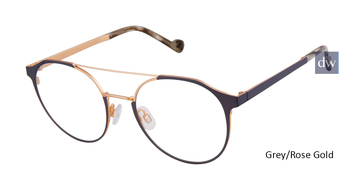 Grey/Rose Gold Mini 742006 Eyeglasses.