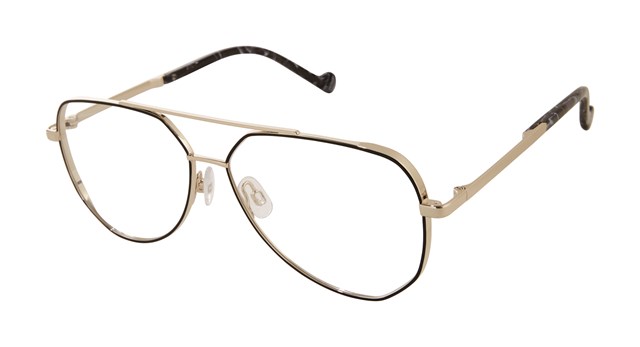 Black/Gold Mini 742008 Eyeglasses.