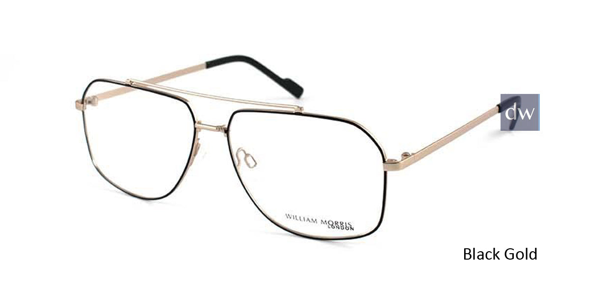 Black/Gold William Morris London WM50046 Eyeglasses.