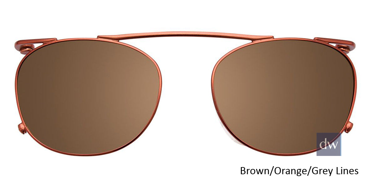 Brown Orange Grey Lines Clip-On