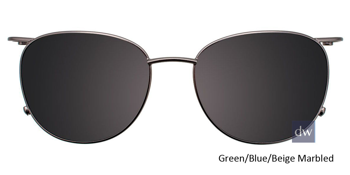 Green Blue Beige Marbled Clip-On