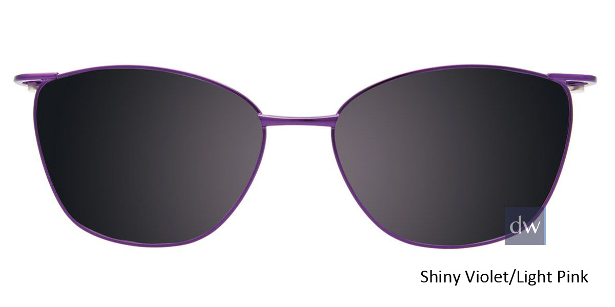 Shiny Violet Light Pink Clip-On