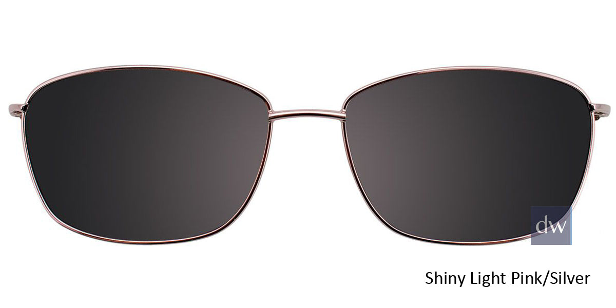 Shiny Light Pink Silver Clip-On