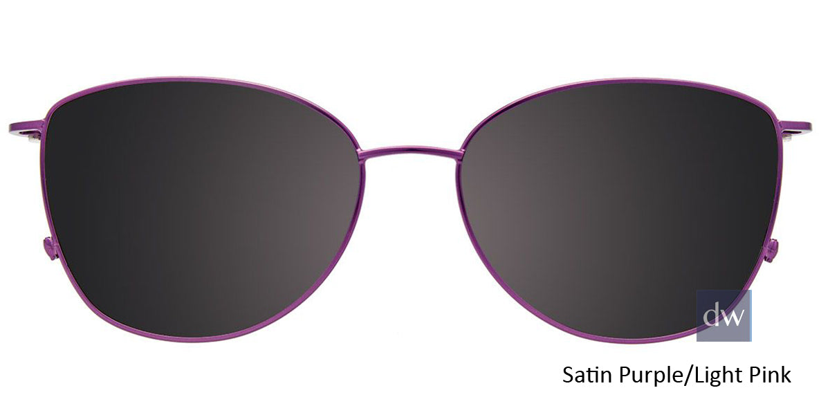 Satin Purple Light Pink Clip-On