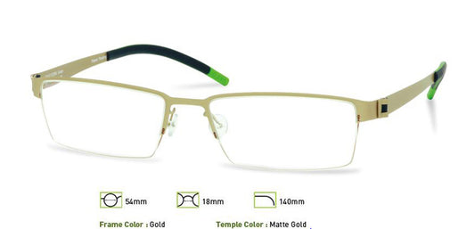 Gold Free Form FFA901 Eyeglasses