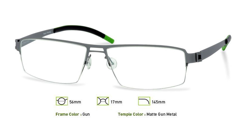Gunmetal Free-Form FFA903 Eyeglasses.