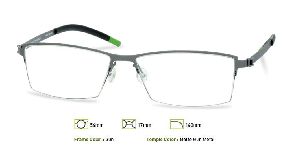 Gunmetal Free-Form FFA908 Eyeglasses.
